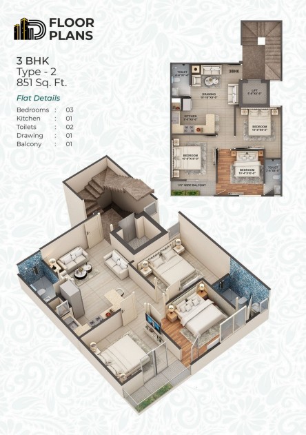 Daimios Smart Homes 3 BHK
